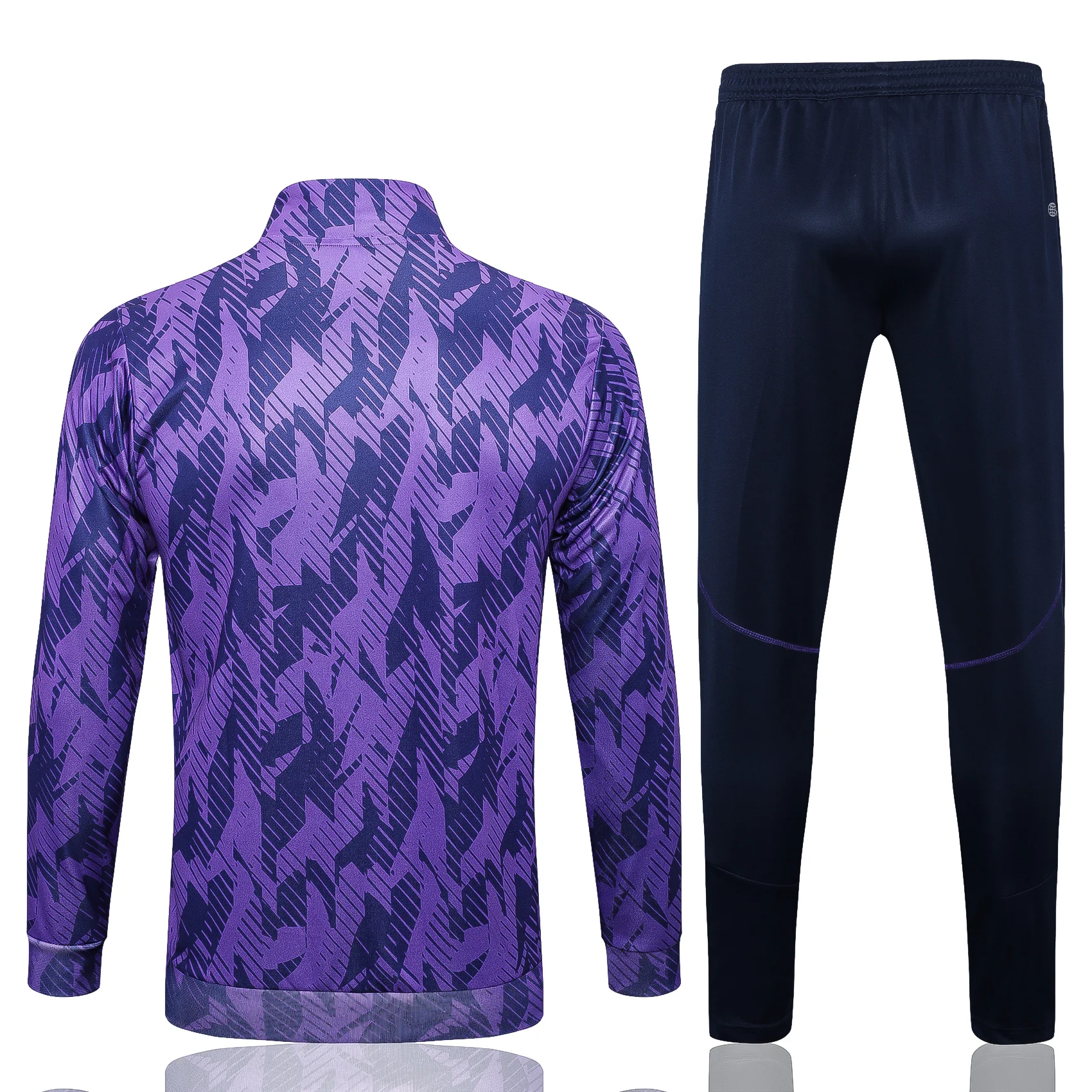 Adidas Soccer Jerseys Men Breathable Professional Trendy Light Weight Full-sleeved Football Training Suit Sets Blue Black