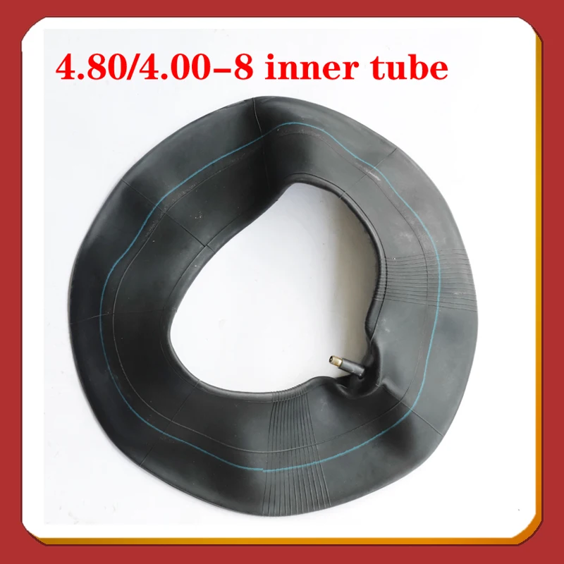 8-Inch Tire is Suitable for Unicycles, Bagged Trucks and Trolleys With Curved Valve Straight Valve Inner Tube 4.80/ 4.00-8