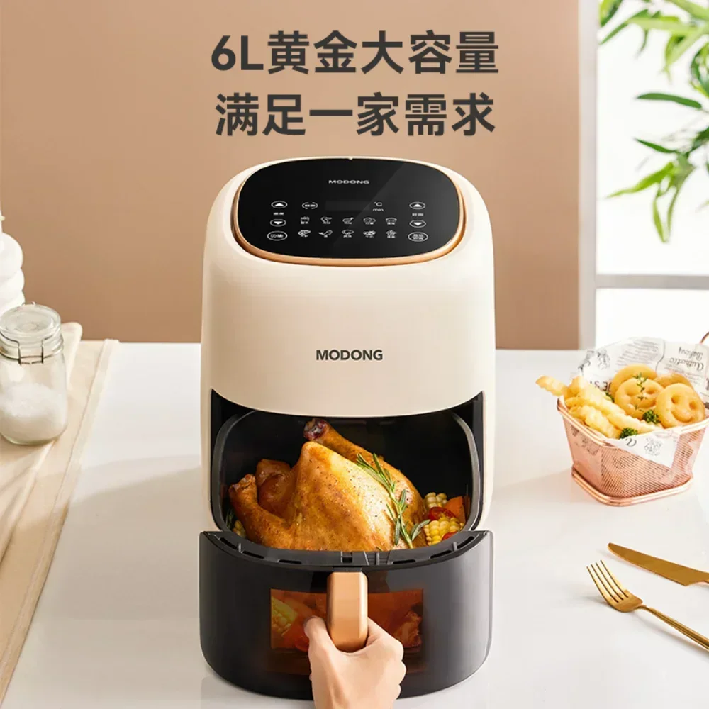 6L Smart Electric Air Fryers visual Large Capacity Automatic 