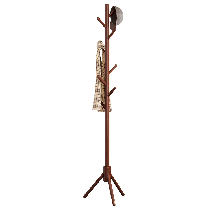 

Multi-Functional Beech Coat Rack, Free Standing with 8 Hooks, Coat Rack Stand for Coats, Hats, Scarves, Clothes, Handbags
