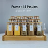 Kitchen Caster Storage Racks Three-layer Ladder Bamboo Seasoning Rack Spice Jar Holders 6