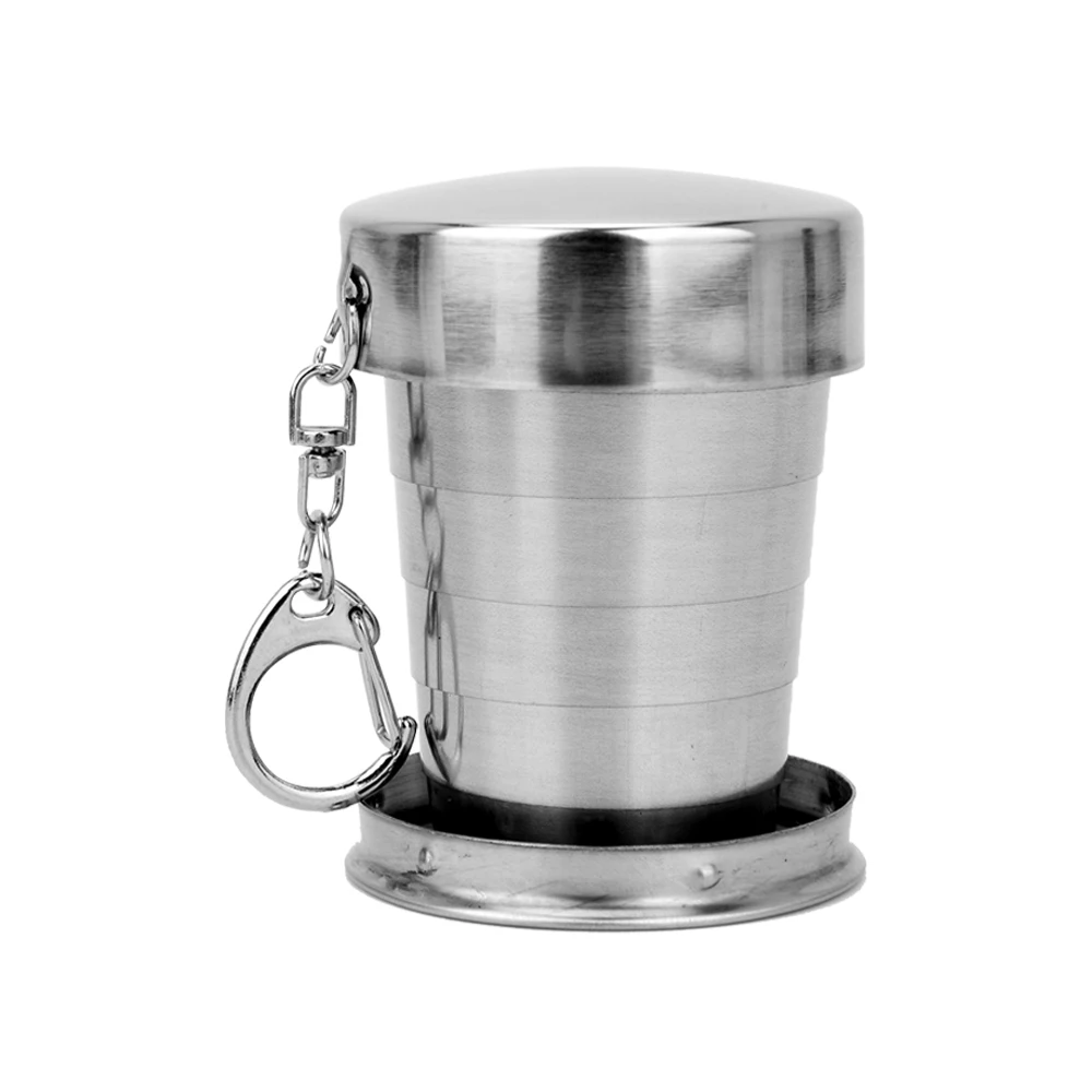 75ml/150ml/250ml Stainless Steel Folding Cup Portable Outdoor Travel Camping Telescopic Cup Ourdoor Foldable Drinkware