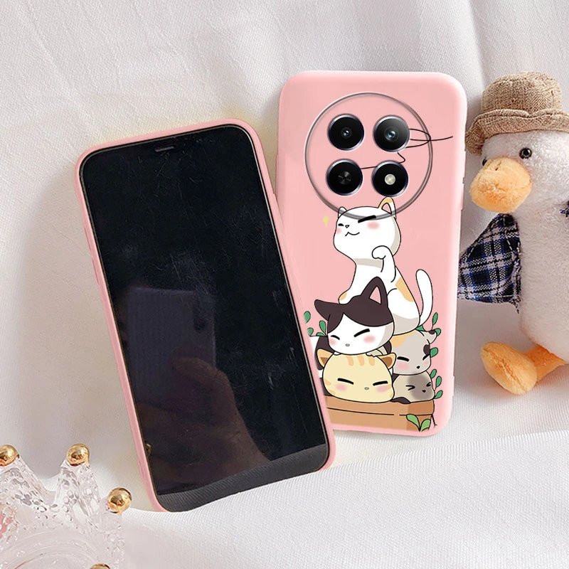 Cute Heart Flower Soft Silicone Matte Protective Back Cover s - Cartoon Design