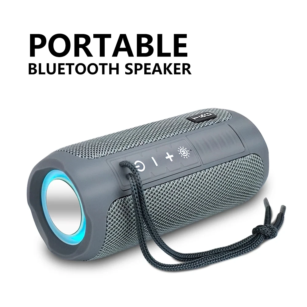 

TG227 Portable Wireless Bluetooth Speaker LED Color Light HiFi Stereo Surround Soundbar Outdoor Waterproof Subwoofer Loudspeaker