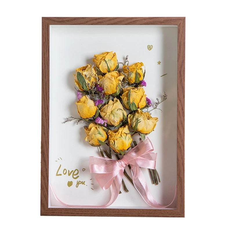 3D Photo Frame Glass Picture Frame Dried Flower Collection Display Frame  Desktop Ornament Room Decor Cadre 3d Framework