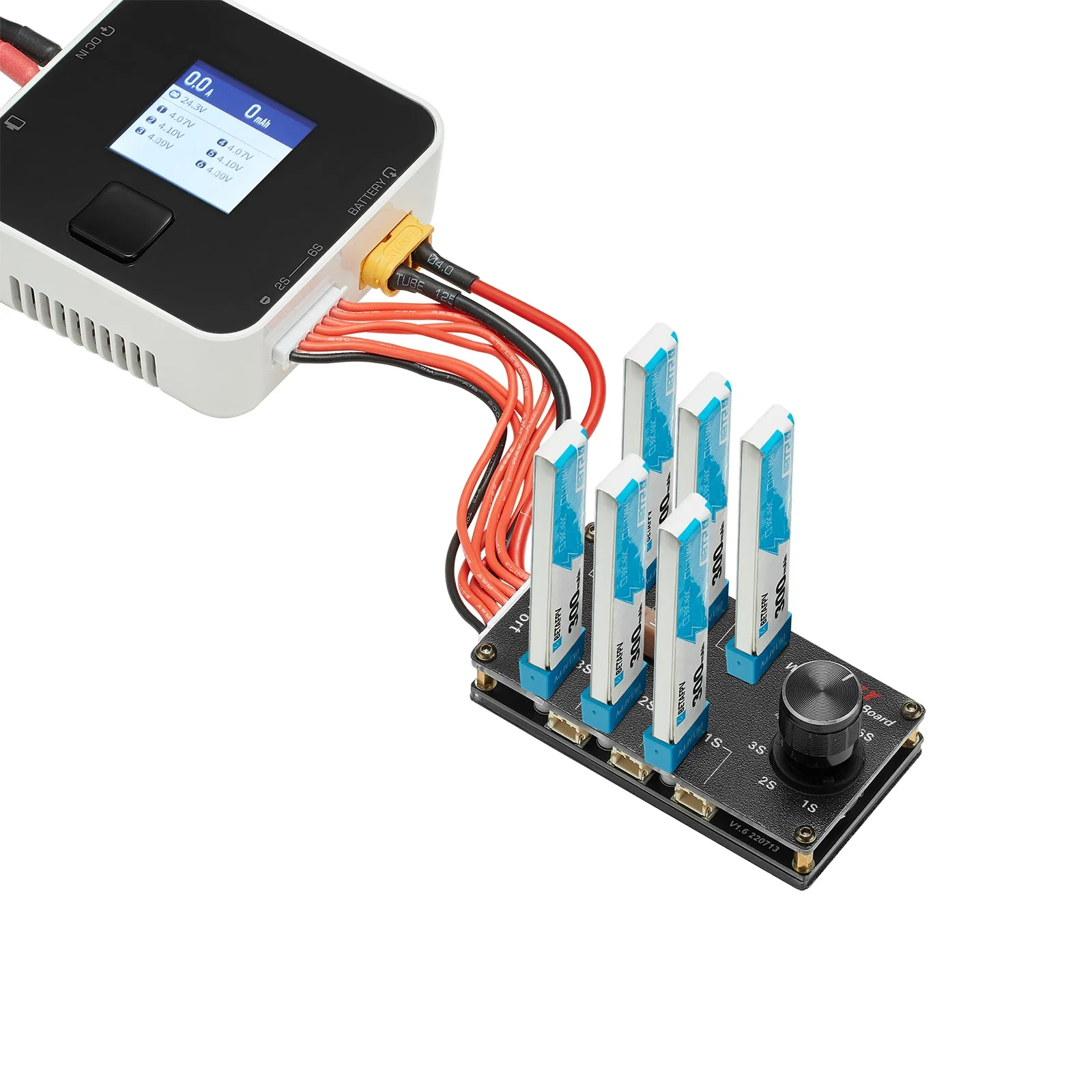 VIFLY Whoop Series Board Balance Charging Board 6 Port 1S LIPO Battery XT60 Input for PH2.0 BT2.0 1S FPV Tinywhoop Drone thumbnail 3