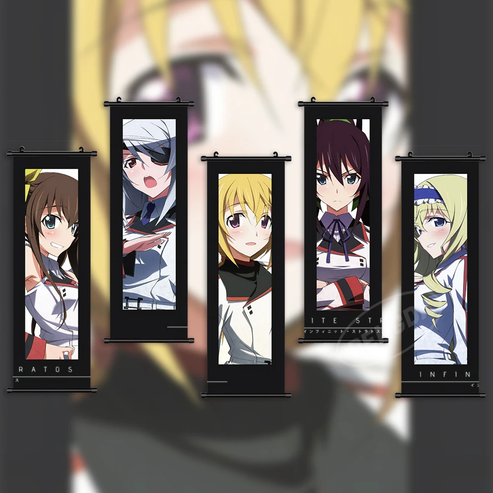 

Canvas Infinite Stratos Home Decor Shinonono Houki Wall Art Painting Laura Bodewig Hanging Scrolls Dunois Print Picture Poster