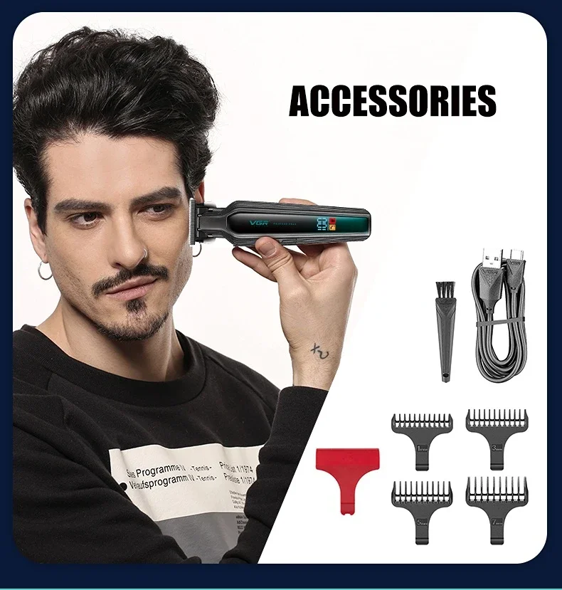 Description Picture 5 of itemVGR Hair Clipper Professional Trimmer Cordless Hair Cutting Machine Rechargeable Barber Digital Display Trimmer for Men V-930