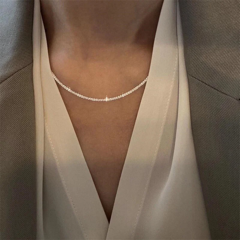 Italian S925 Sterling Silver Necklace for Woman