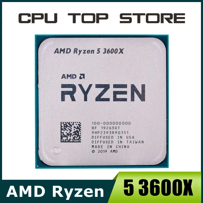 Usado amd ryzen 5 3600x r5 3600x 3.8ghz seis-núcleo processador cpu de ...