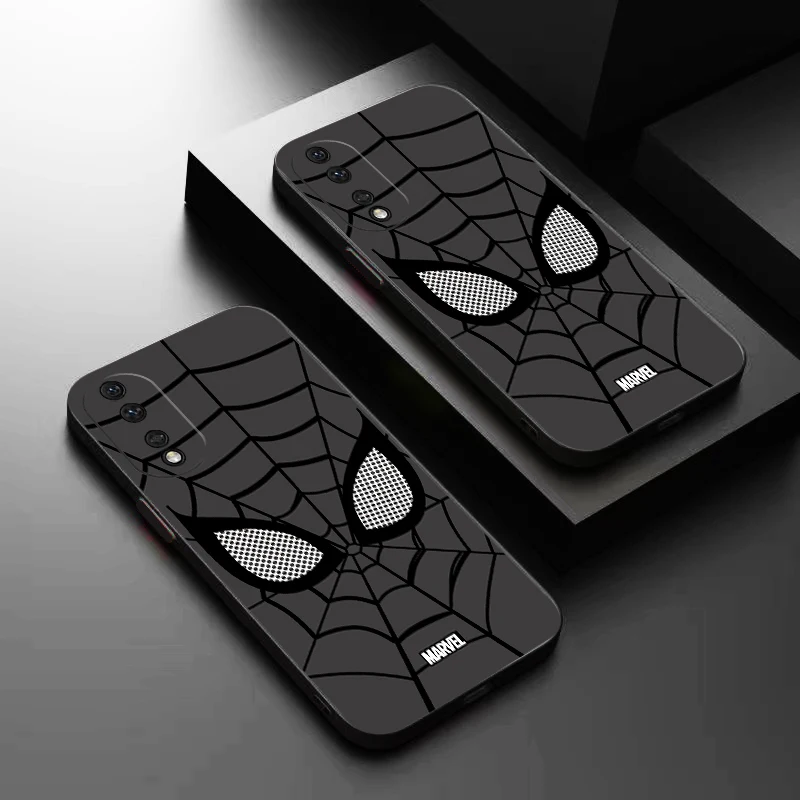Marvel Spider Man Mask Per Huawei Honor 100 50 20 Se 30 30S X50I X40 X40I X30 X20 9X 8X Pro Custodia Per Telefono Soft Liquid Silicon
