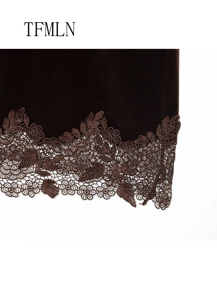 Fashion Women Velvet Lace-trim Camisole Tops 2026 Spring Summer Sleeveless Backless Sexy Underwear Tops Elegant Soft Strap Tops