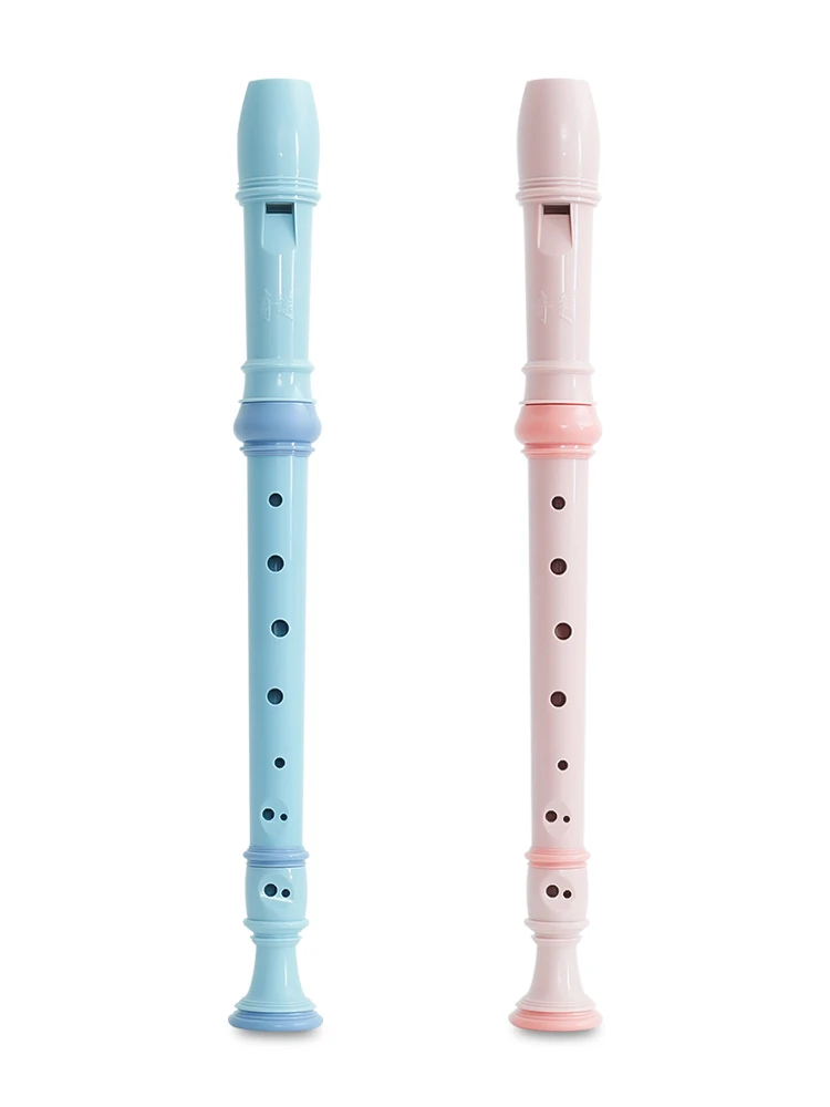Flûte à Bec Soprano 8 Trous En ABS - Pour Enfants Et Débutants - Livrée Avec Baguette De Nettoyage (couleur Rose)