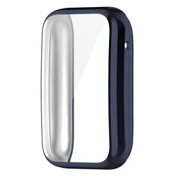 TPU Frame Protective Case Cover for Smartwatch Screen Protector Accessories (Dark Navy)