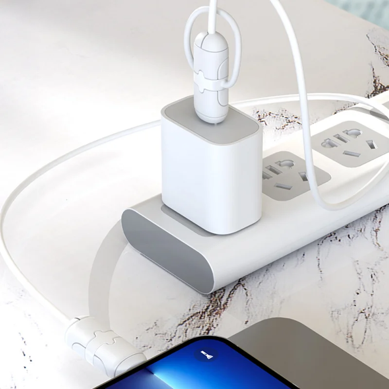Universal Cable Protector Sleeve - Enhanced USB Data Cord Wrap for Charger and Cable Durability