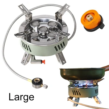 6800W Foldable Metal Camping Stove with Piezo Ignition 1