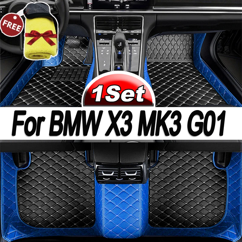 

Car Floor Mats For BMW X3 MK3 G01 2017 2018 2019 2020 2021 2022 Custom Foot Pads Automobile Carpet Cover Interior Accessories