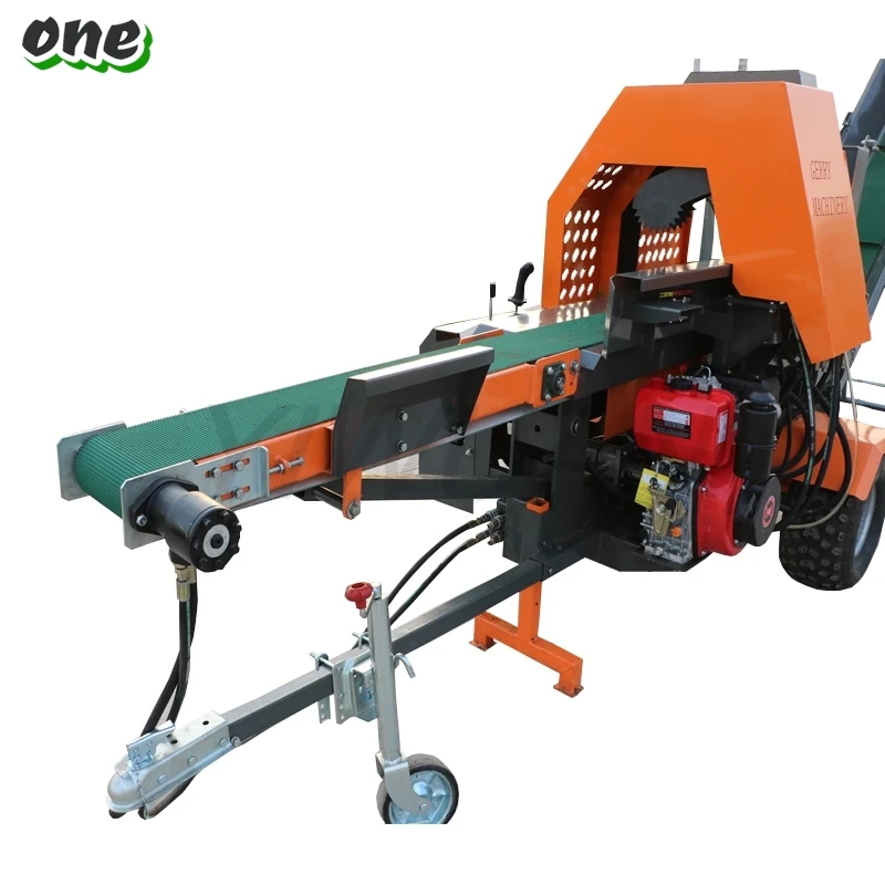 20Ton Gasoline Hydraulic Wood Log Splitter Horizontal Wood Splitting Machine Fast Splitter Firewood Process Log
