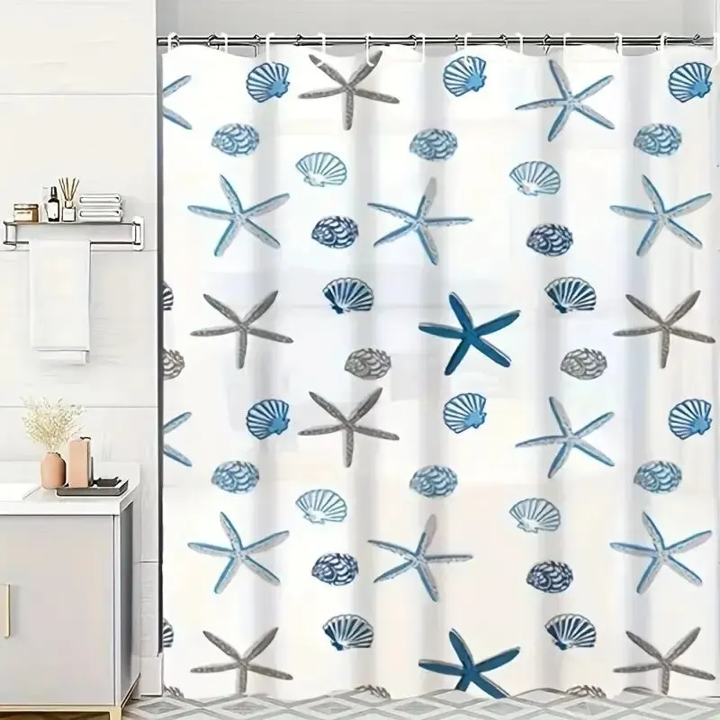Patterned PEVA Shower Curtain Image 4