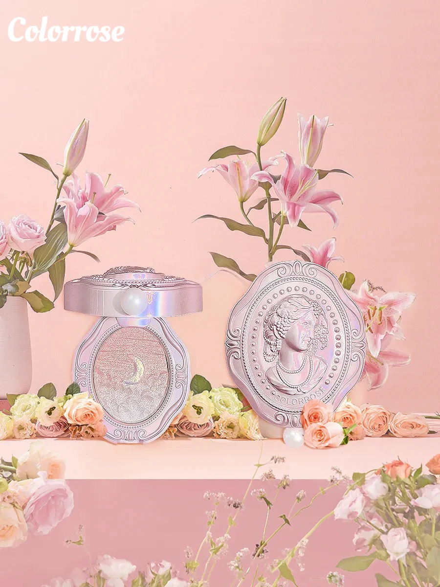 Colorrose Embossed Powder Blush Blue Genuine Nude Makeup Natural Party Blusher Shimmer Pearlescent Highlight Eyeshadow powder blusher blush powder facial blusher