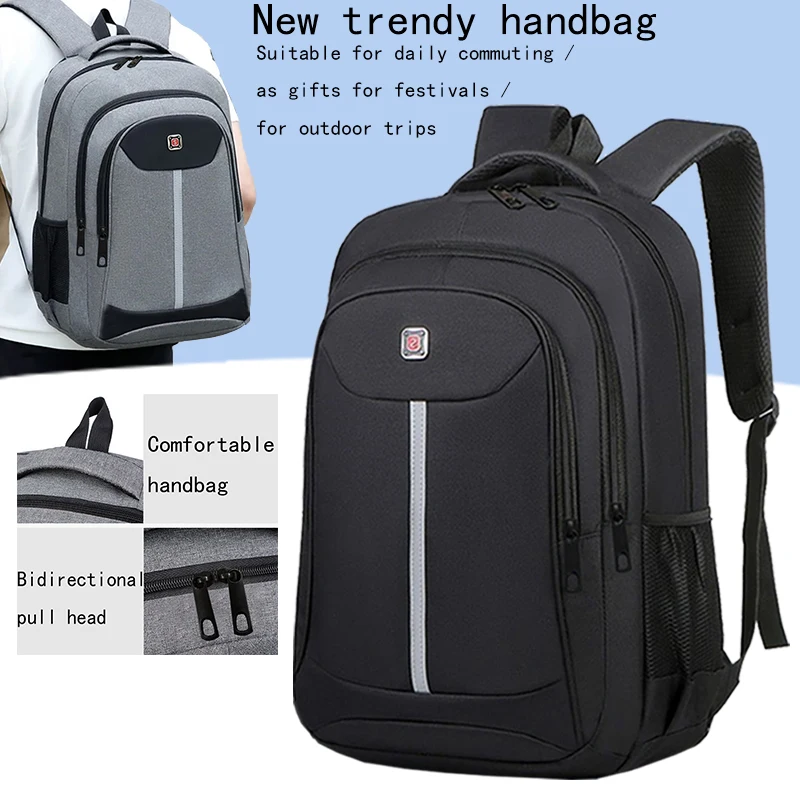 Durable Wearproof Oxford Backpack High-capacity Multi-zipper Laptop Bag for Men Women Work, School and Outdoor Activities 1
