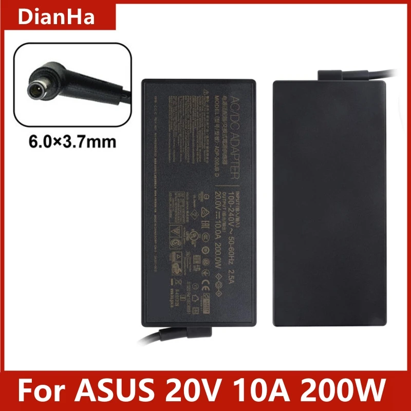 200W 20V10A 6.0*3.7mm Power Adapter Charger For ASUS ROG