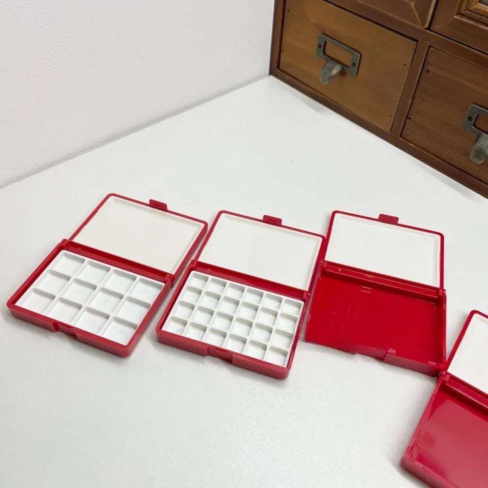 보관 상자 12/24 그리드 미니 수채화 상자 빈 휴대용 그림 안료 상자 1ml 수채화 그림 팔레트 미술 용품