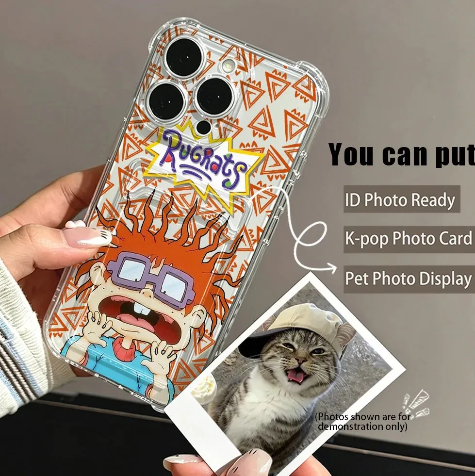 Humorous Rugrats Card Holder Phone Case with Airbag Protection