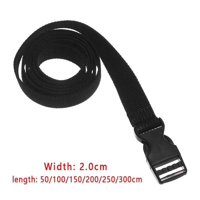 Cargo Tie Down Strap Travel Tied Black Durable Nylon Luggage Lash Belt Strap with Cam Buckle Outdoor Camping Tool