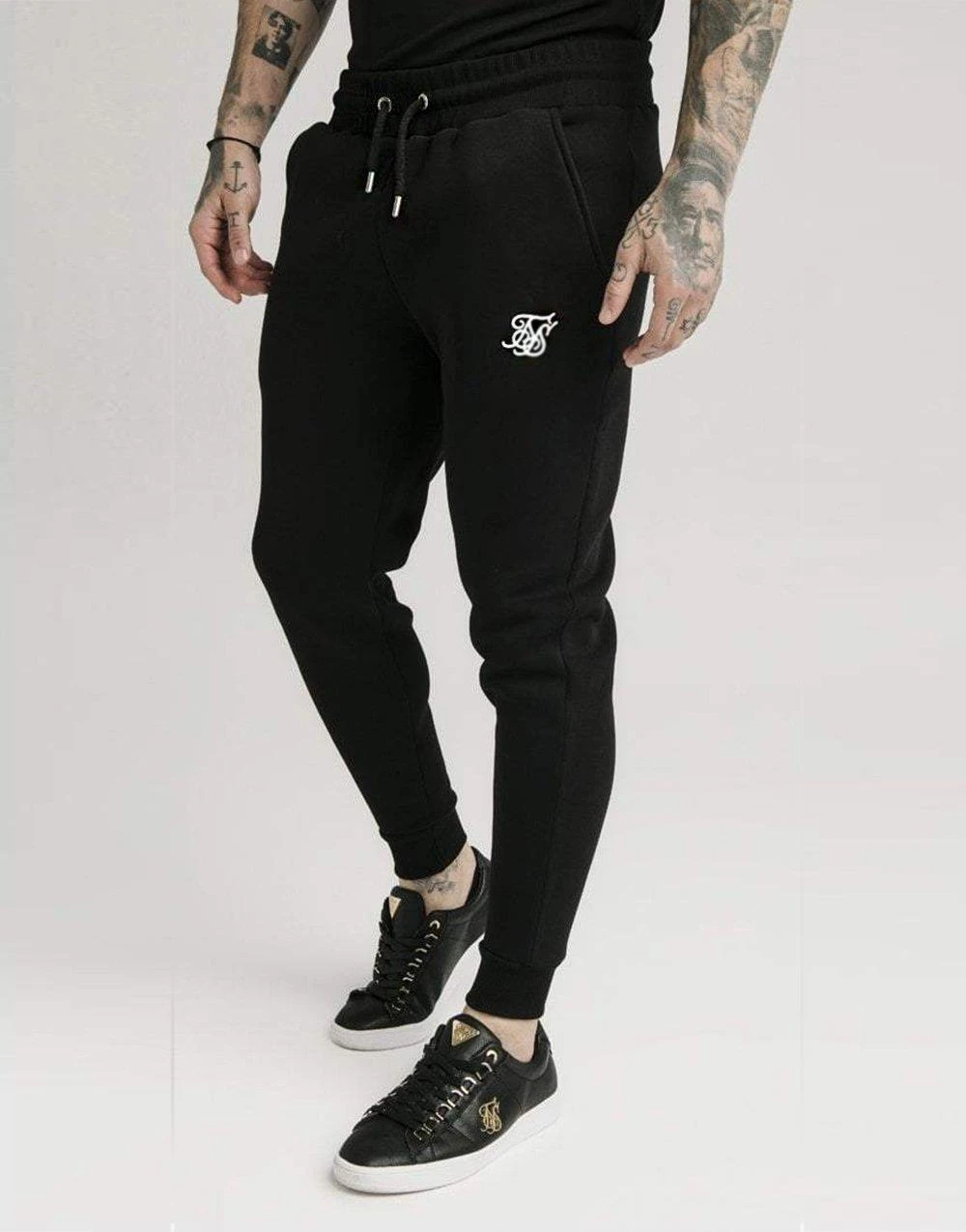 SikSilk pantalones chándal ajustados para deportiva, color negro|Pantalones - AliExpress