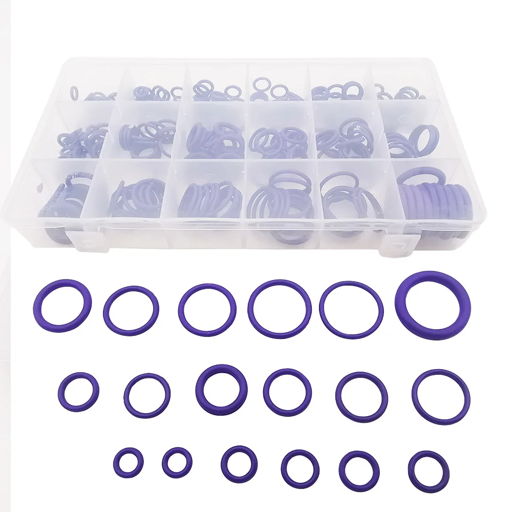 270 Pz/Scatola O-Ring In Gomma Nitrilica Guarnizioni Universali Per Auto Aria Condizionata Hnbr O Ring Set Di Strumenti Per La Riparazione Di Veicoli 