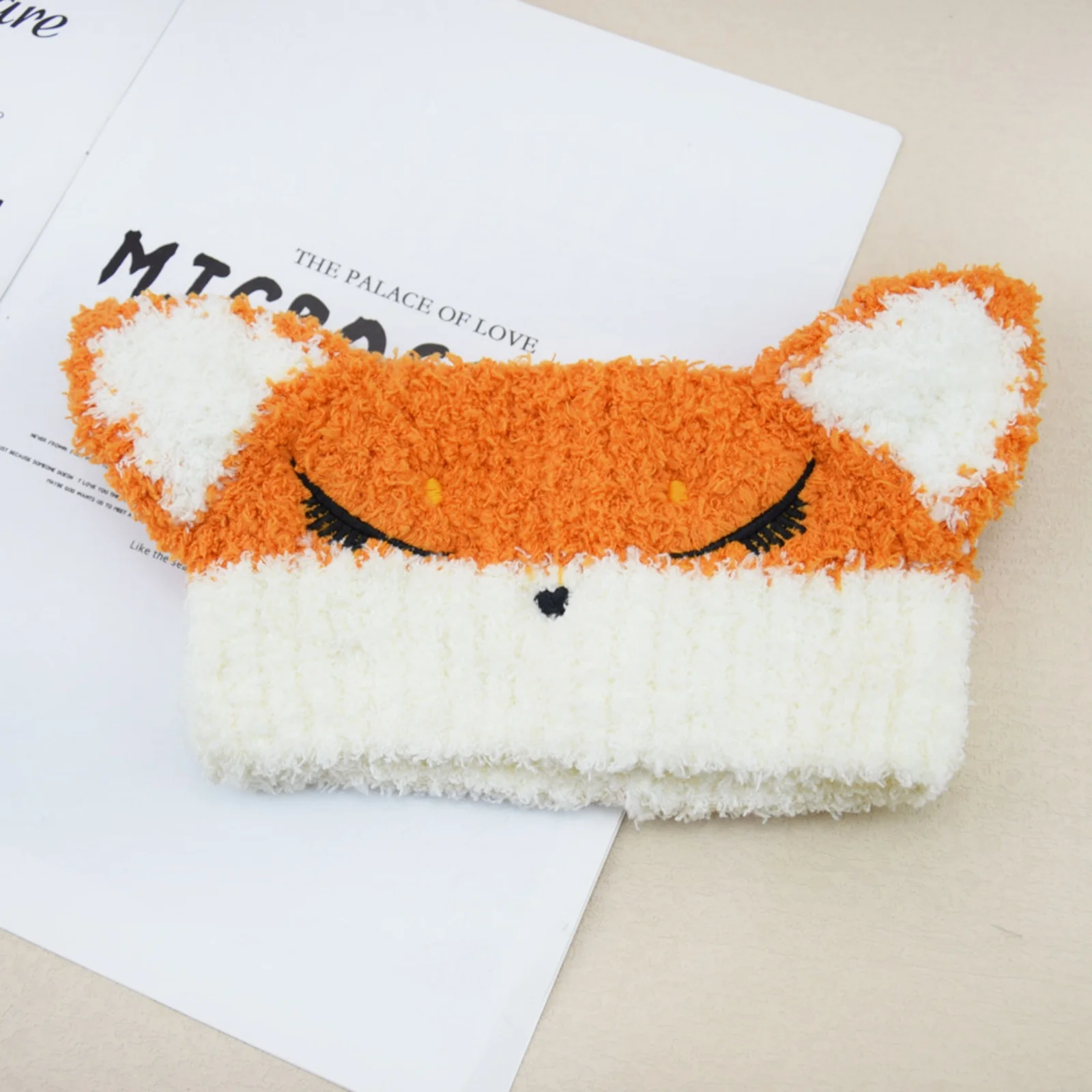 1PC Cute Animal Faux Fur Arm Warmers, Soft Fluffy Fingerless Gloves, Adorable Fox Bear-themed Winter Accessories