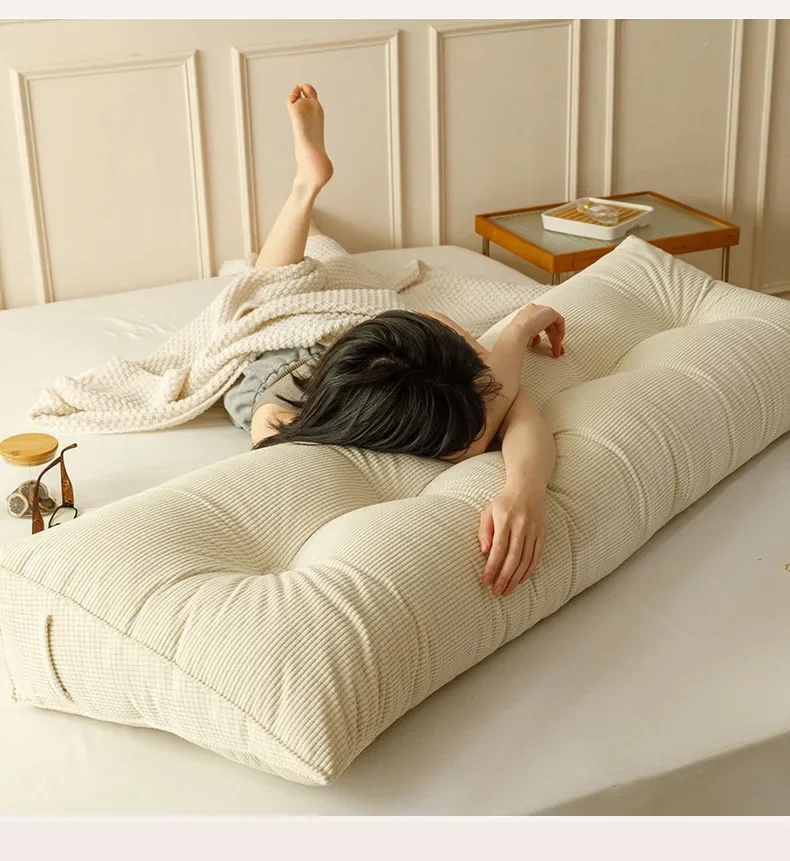 Large Bolster Triangular Headboard Wedge Backrest Positioning Support Bed Rest Reading Pillow Headboard Wedge Pillows200x20x50cm 3