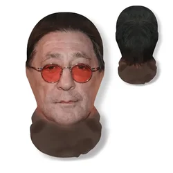 3D Printed Hilarious Full Face Mask with Elastic Mesh Balaclava for Cosplay and Celebrity Props (Type E)