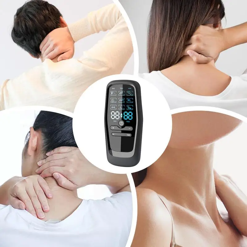 Electric Neck Massager Micro-Current Massager Cervical Neck Massage Machine Multi-Functional Muscle Exercise For Travel Business Trip