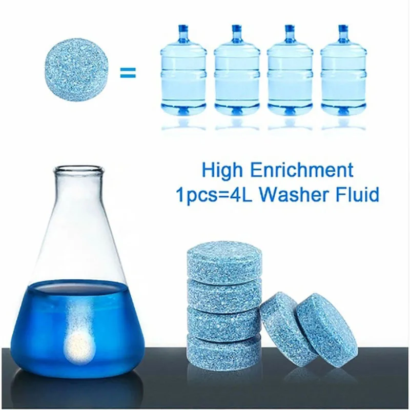 Solid Cleaner Car Windscreen Cleaner Effervescent Tablet Auto Wiper Glass Solid Cleaning Concentrated Tablets Detergent images - 6