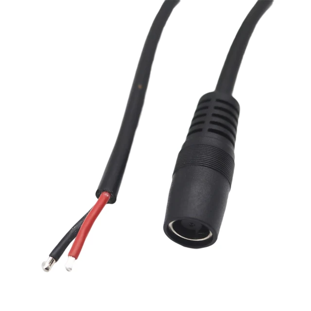 12V Conectores eléctricos  Cable de alimentación Plug - 1 piezas Dc 5.5  2,1mm Cable de alimentación Plug - Aliexpress