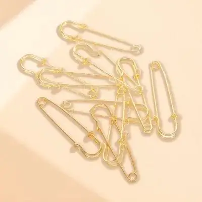 10개 작은 안전핀, 구멍이 있는 합금 브로치핀, DIY 쥬얼리 제작, 의류 수선, 공예, 펠팅, 비즈, 태슬용