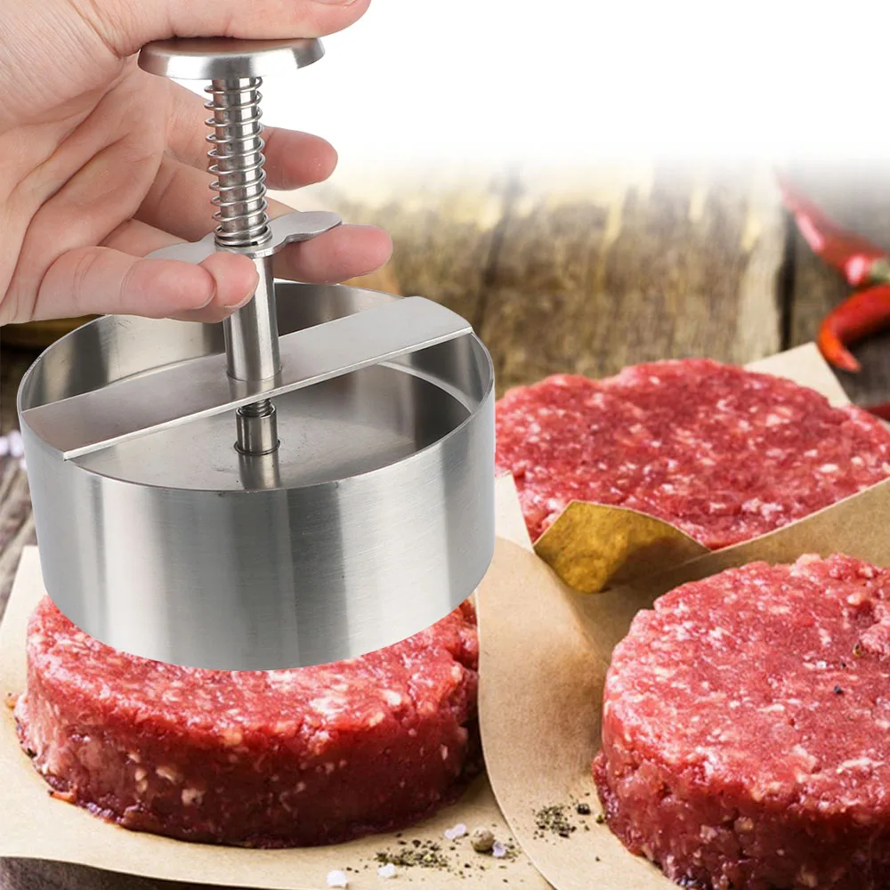 304 Stainless Steel for Grill Griddle Meat Hamburger Press Pork Beef Manual Mold Kitchen Tools Burger Patty Maker