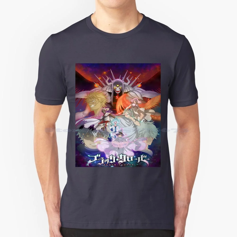 Art-Black Clover T Shirt 100% Cotone Tee Asta Black Clover Black Clover Manga Black Clover Anime Black Clover Black Bulls Black