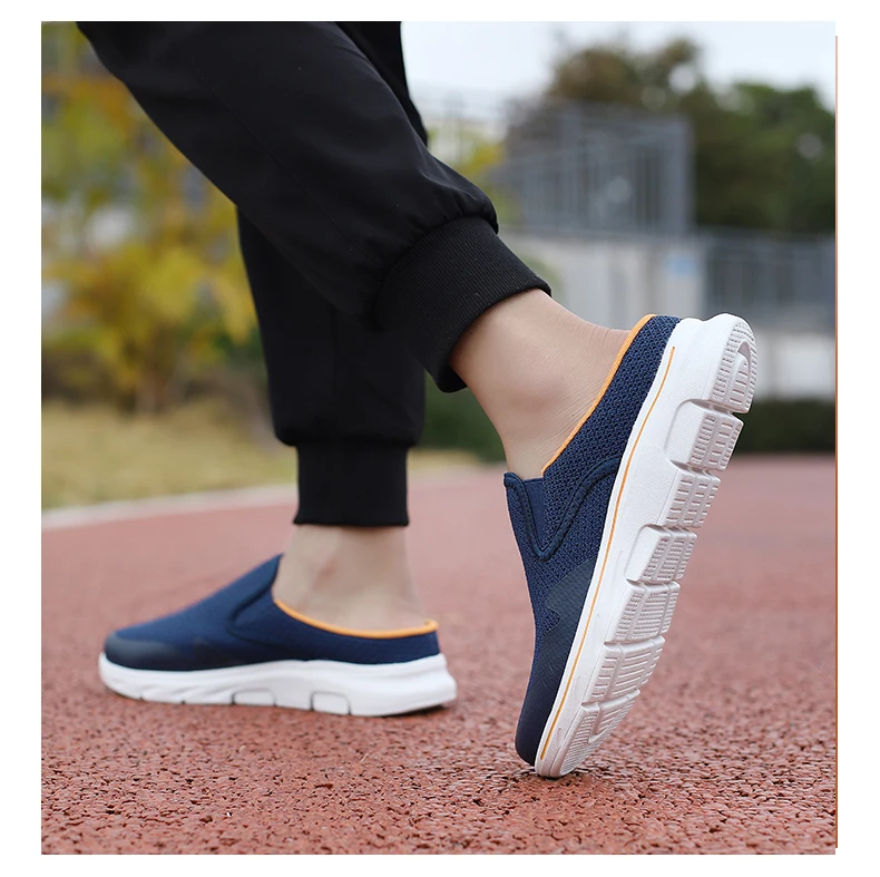 Männer Hausschuhe Neue Sommer Atmungsaktive Hause Hausschuhe Männer Dicken Boden Dias Fashion Outdoor Wanderschuhe Zapatillas Hombre – Detail 18