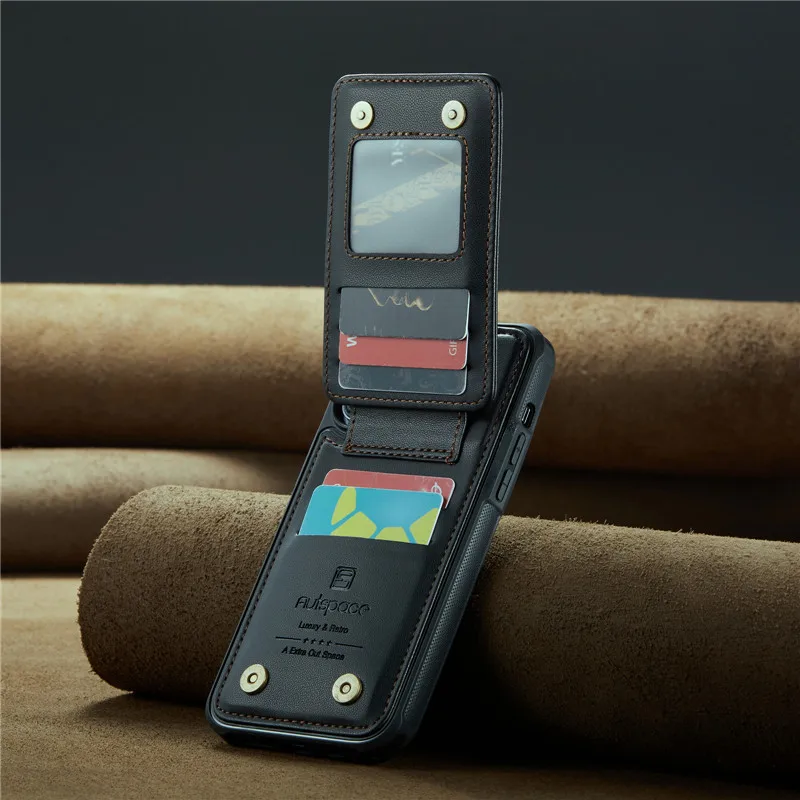 Fashion Card Bag Phone Case For Iphone 14 Plus 11 12 13 Pro Max Leather Protective Shell Cover