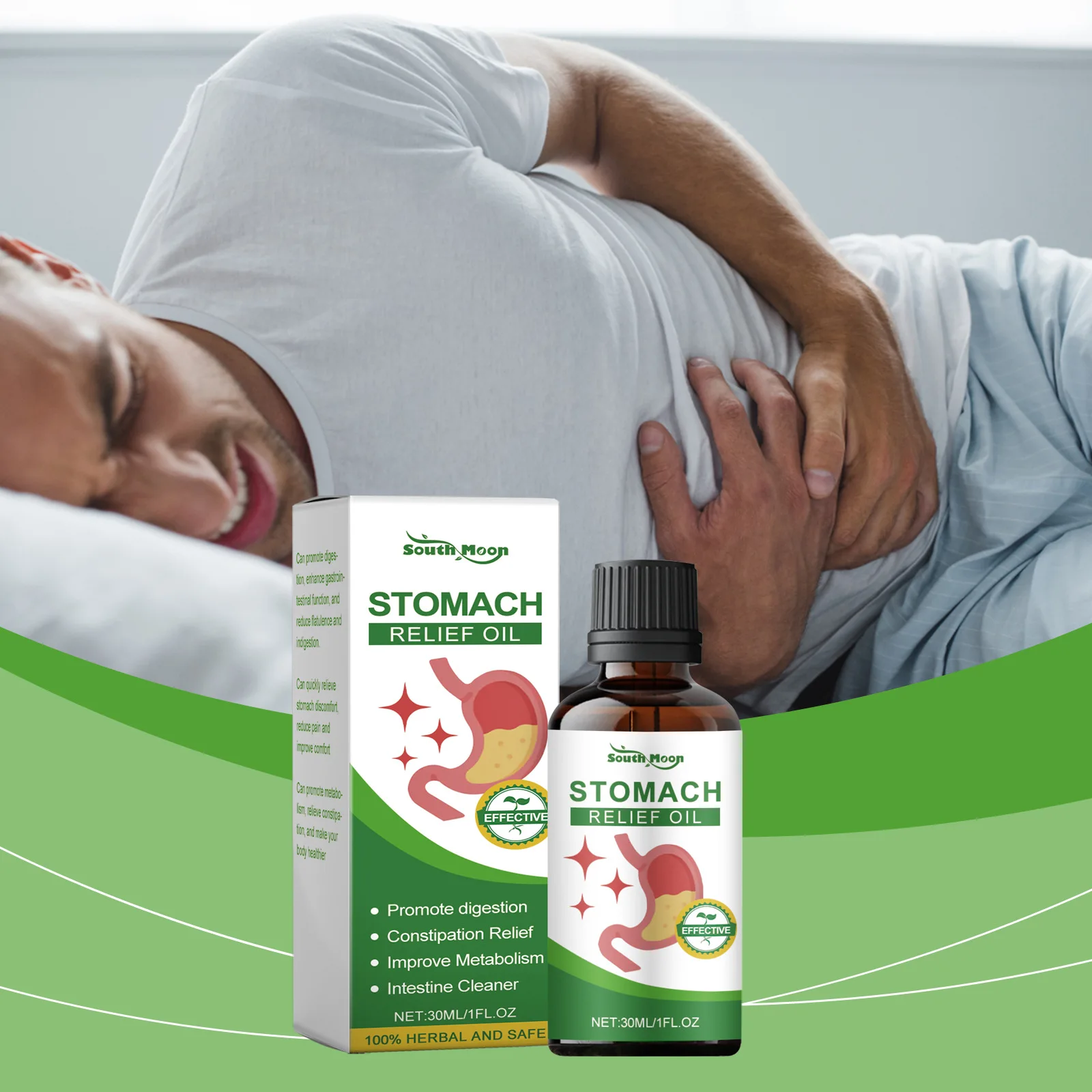 Constipation Treatment Oil Promote Digestion Health Relieve Bloating Diarrhea Improve Stomach Discomfort Flatulence Relief Care