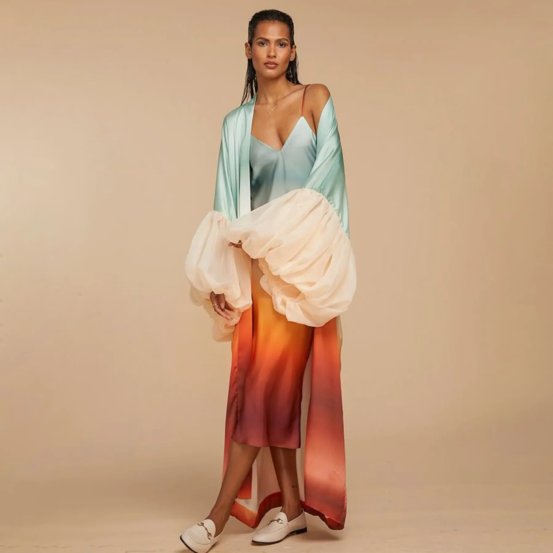 Blue orange gradual change (3)