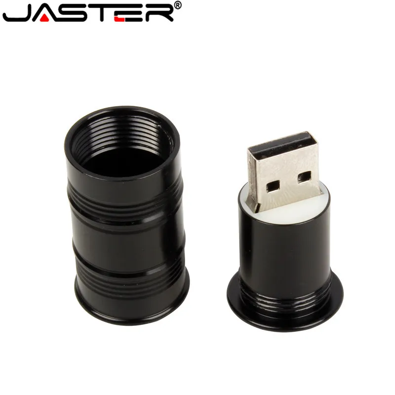 Jaster-metal Tambor de Óleo Vermelho Usb Flash Drive Real Capacidade Flash Disk Pen Drive Presente Atacado 4gb 8gb 16gb 32gb 64gb - Imagem 2