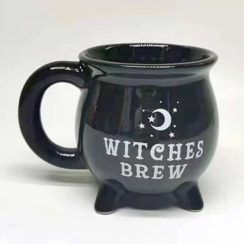 

Ceramic Midnight Witch Cauldron Mug Halloween Coffee Mug Boiler Mug Novelty Milk Tea Drinking Cup Festival Decoration Gift