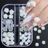 A Box 3D Flower Nail Art Decorations Camellia Rhinestone Crystal Nail Charms Parts For French Nail DIY Accessories 5