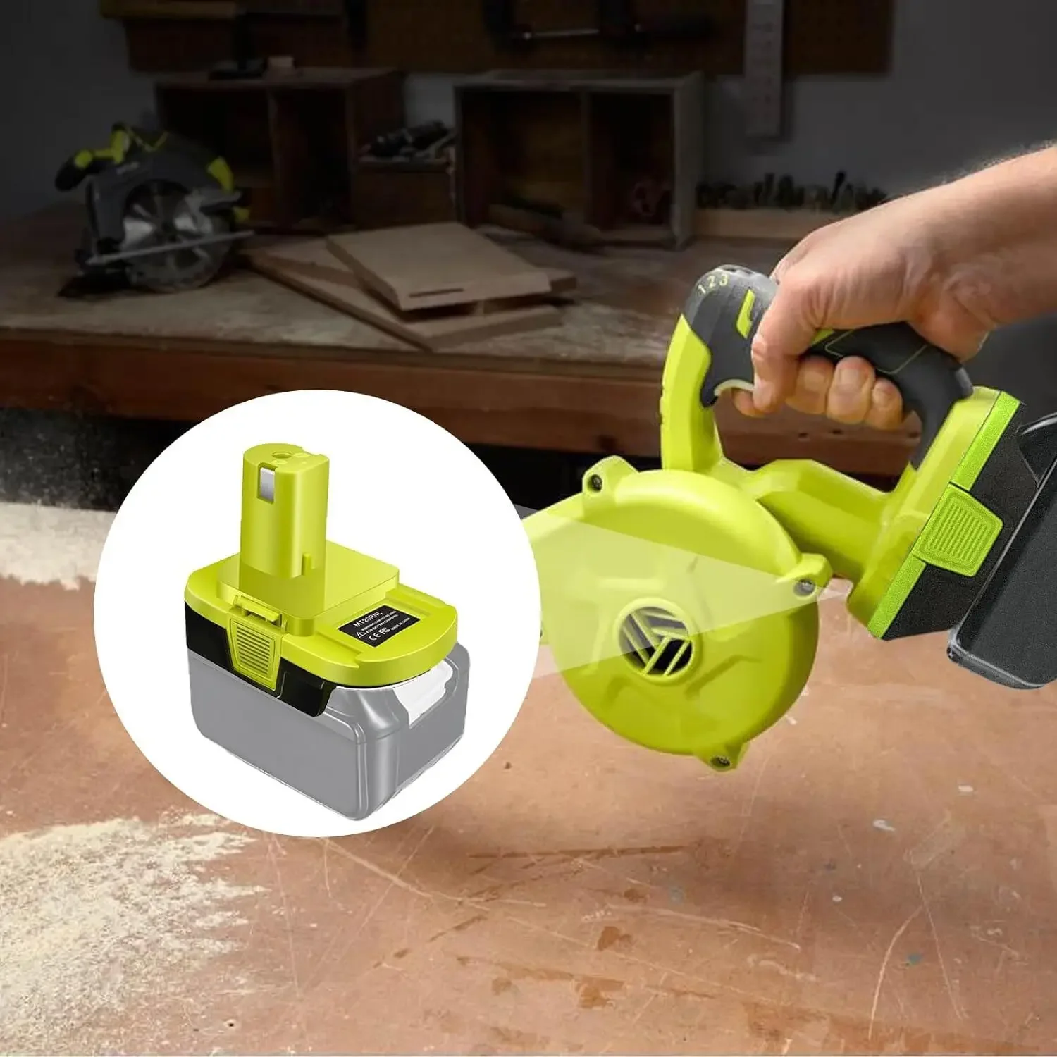 MT20RNL Battery Adapter Converter Use for Ryobi 18V Tools Converts for Makita 18V Li-ion Battery to Ryobi Li-ion