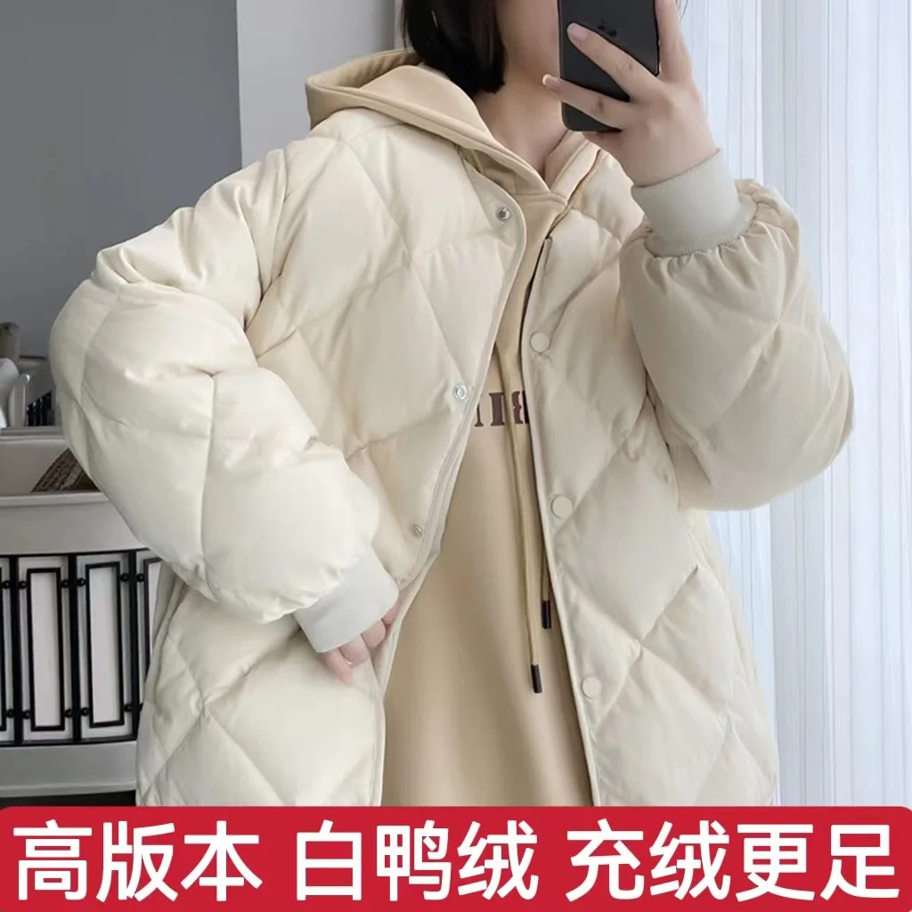 

2023 New White Goose Down Simple Diamond Grid Short Collarless Warm Down Inner Tank High Quality Thickened Coat