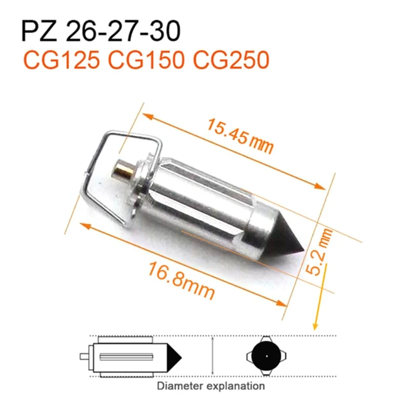 Carburetor Valv-e Needles Motorcycle Accessories for CG125 GY6 GN125 PZ26 PZ27 PZ30 PZ19 Repair Part GTWS 4x/Set